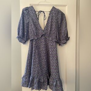 Anthropology purple floral dress. Sz small